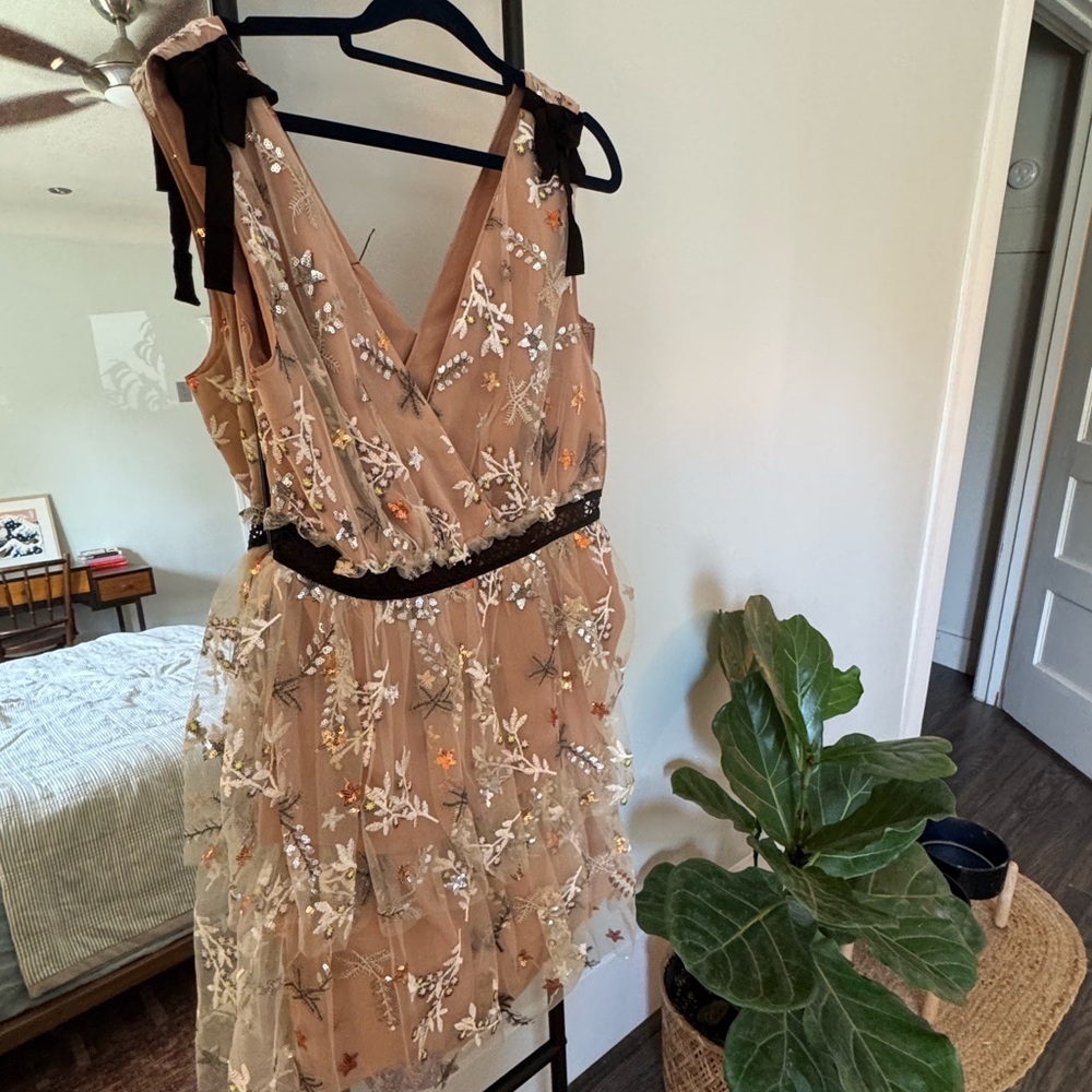 Self-Portrait Star Embellished Mini Tier Dress - Picture 7 of 7